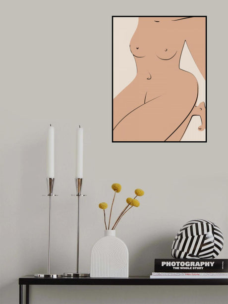 Nude In Cube Poster och Canvastavla
