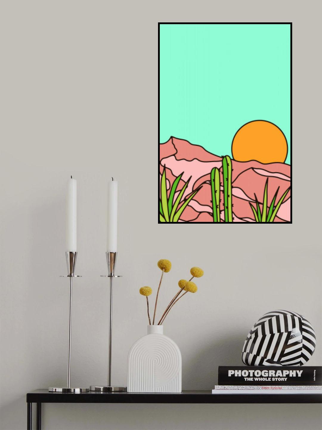 Minimal Desert Sunset Poster och Canvastavla