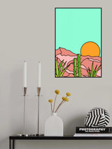 Minimal Desert Sunset Poster och Canvastavla