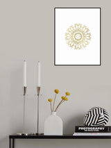 Gold lace snowflake (1) Poster och Canvastavla