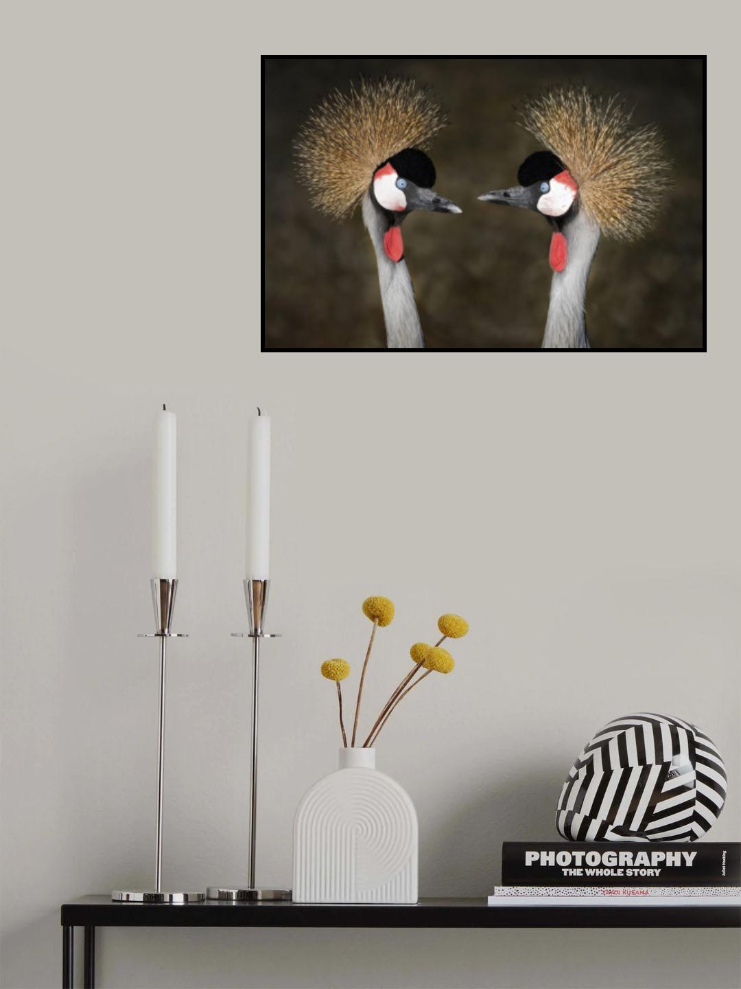 Grey Crowned Cranes Appointment Poster och Canvastavla