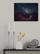 Starry Night in the Red Valley Poster och Canvastavla
