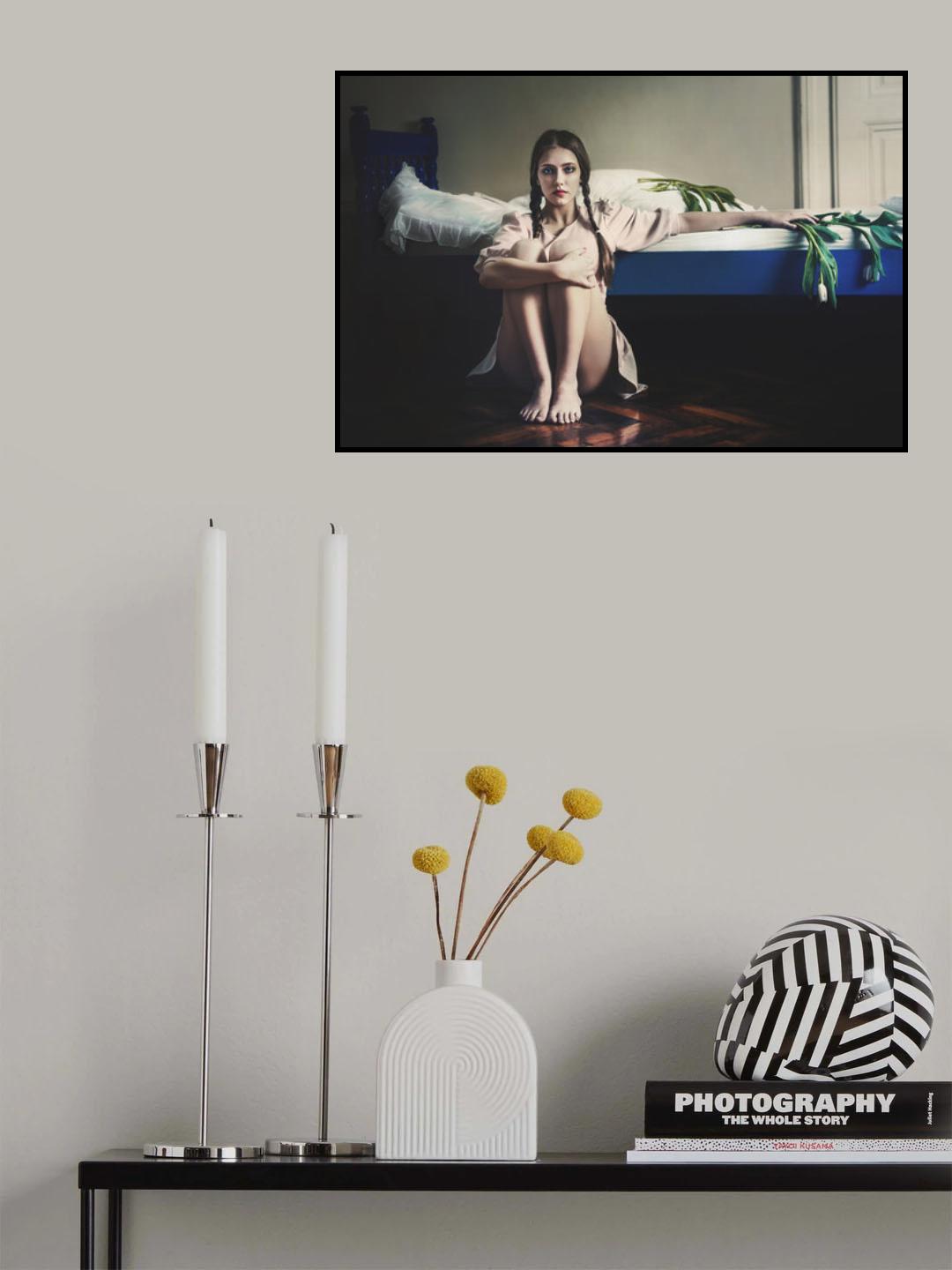 the blue bed Poster och Canvastavla