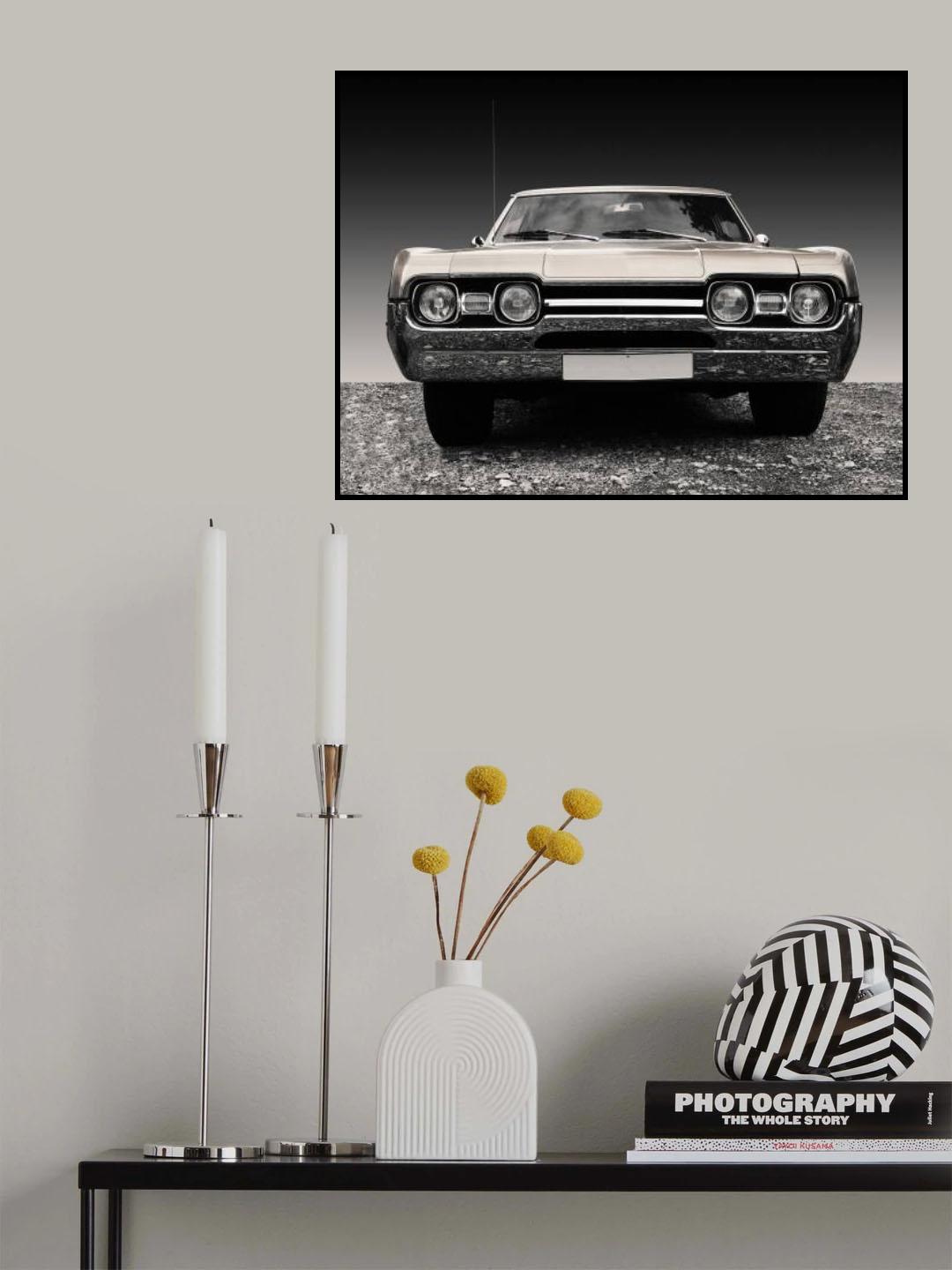 US classic car 1967 Cutlass supreme sports coupe Poster och Canvastavla