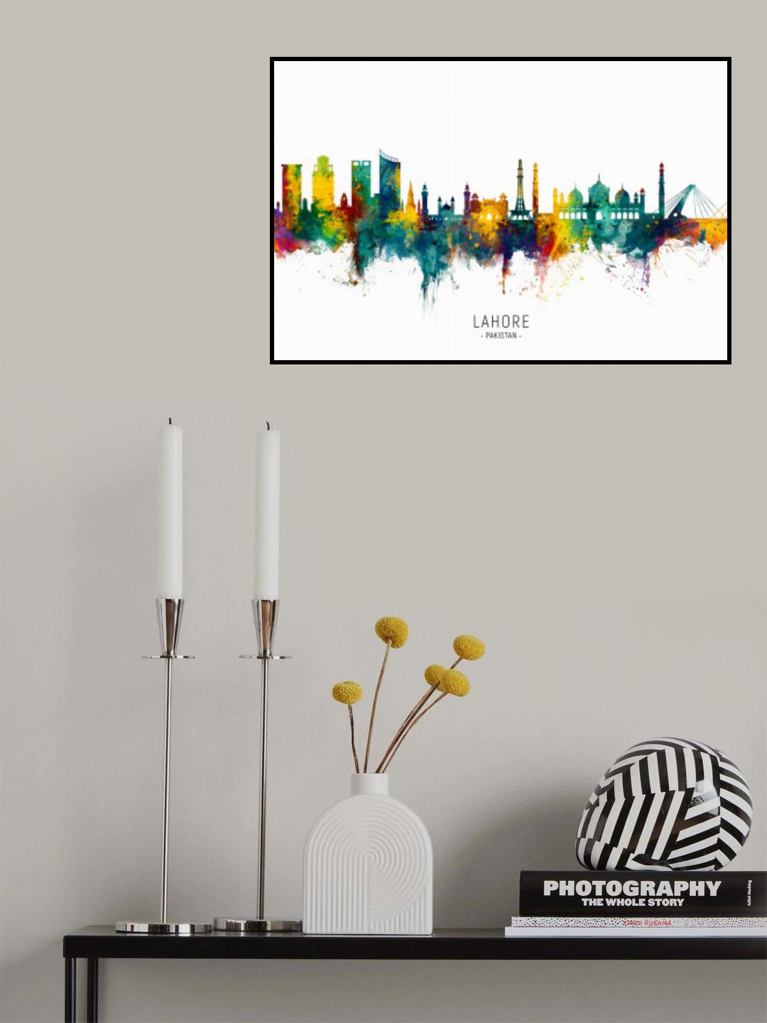 Lahore Pakistan Skyline Poster och Canvastavla