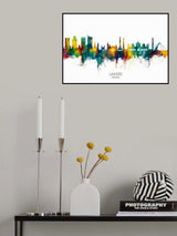 Lahore Pakistan Skyline Poster och Canvastavla