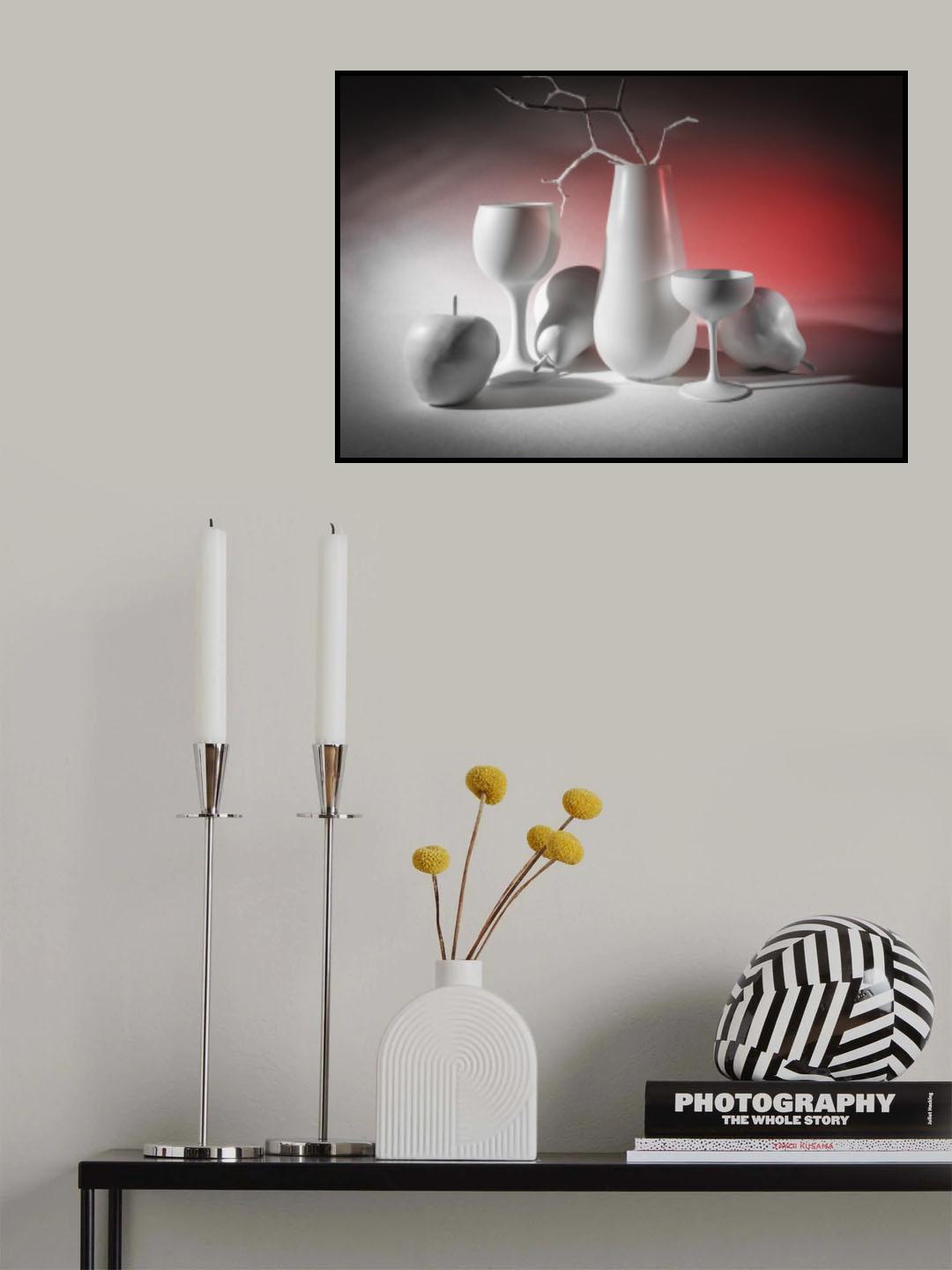From the series "White and Red" Poster och Canvastavla