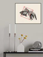 Fish In Geometrics Nº3 Poster och Canvastavla