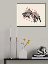 Fish In Geometrics Nº3 Poster och Canvastavla