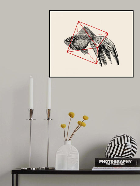 Fish In Geometrics Nº3 Poster och Canvastavla
