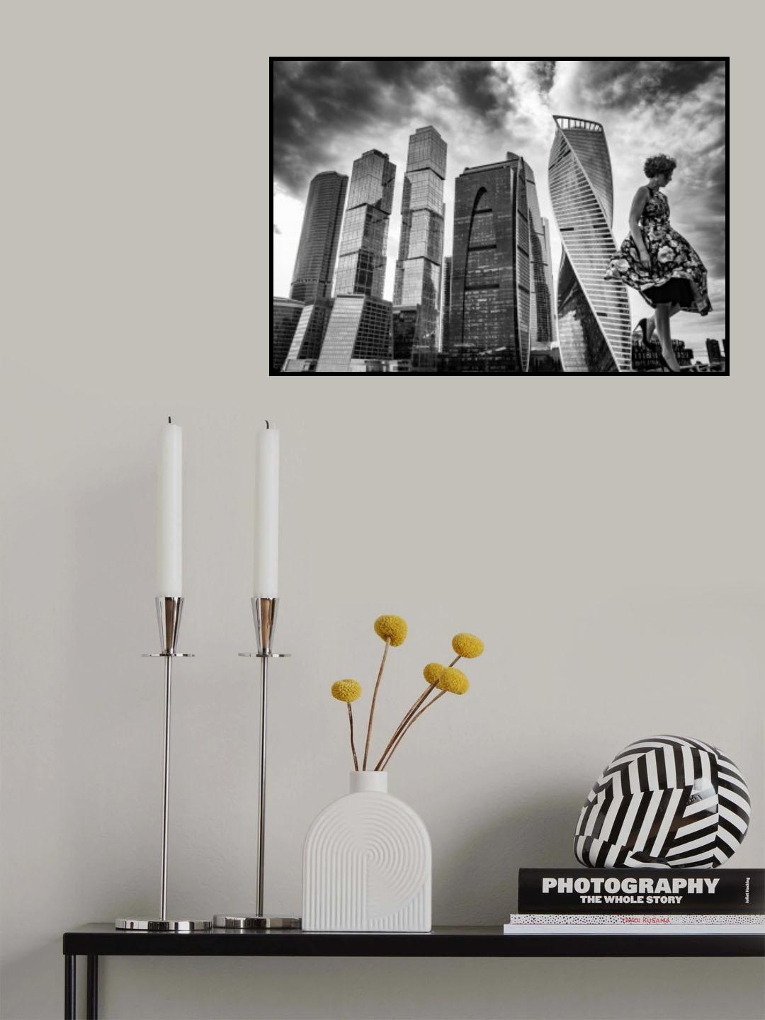The beauty leaves a city. Poster och Canvastavla