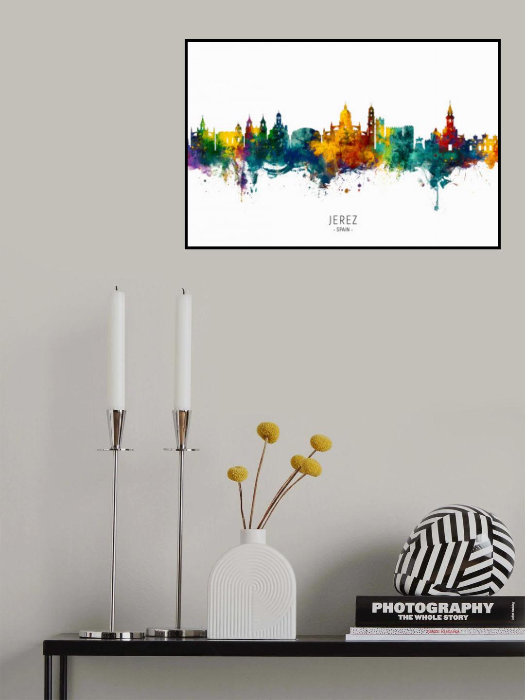 Jerez Spain Skyline Poster och Canvastavla