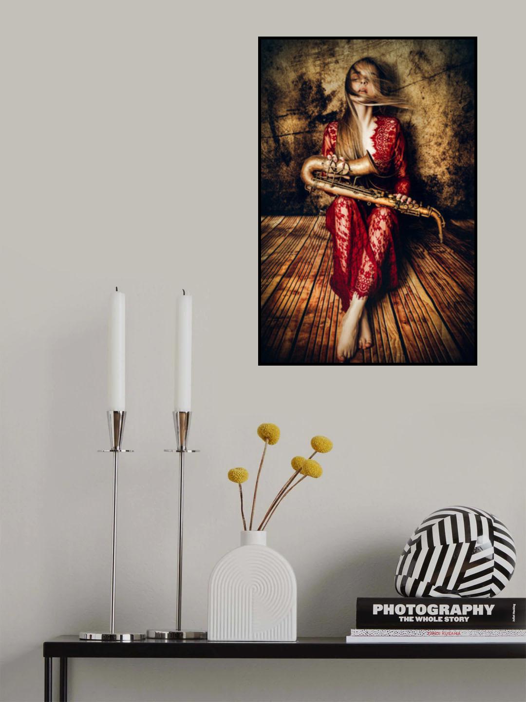 The beauty of a woman is like music Poster och Canvastavla