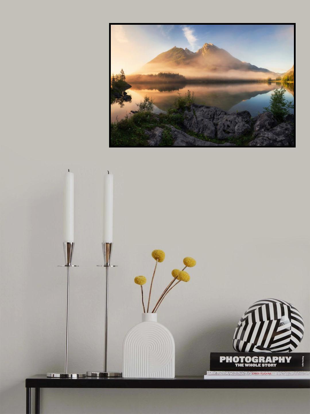 Golden Summer Morning in the Alps Poster och Canvastavla