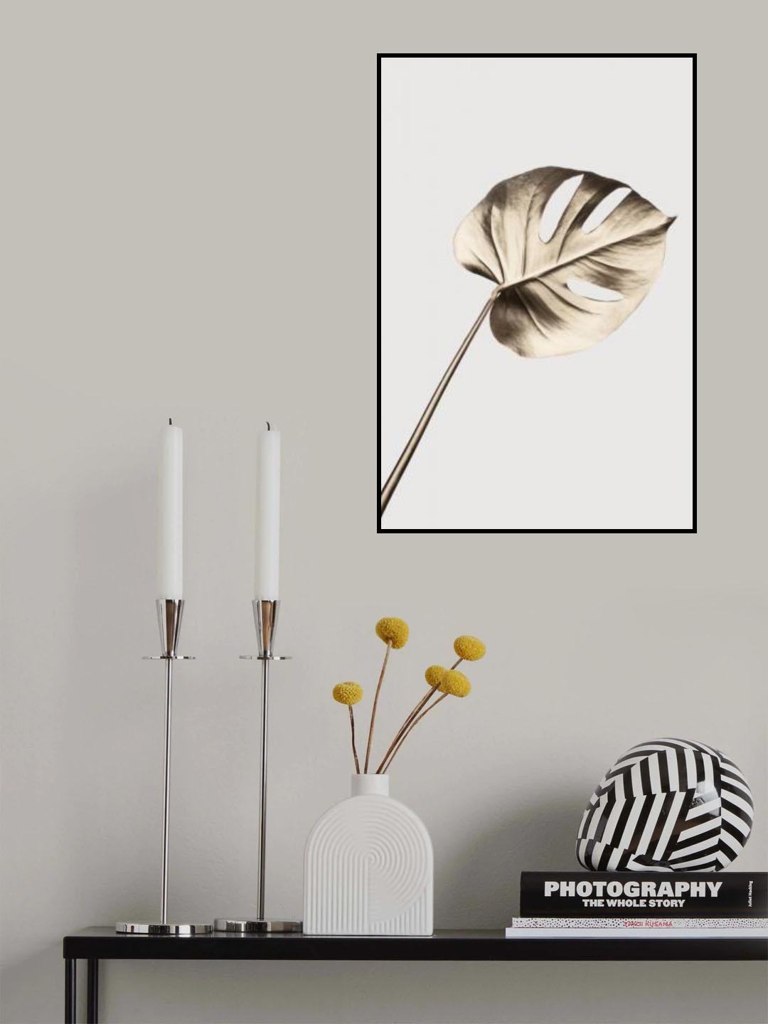Monstera Gold 07 Poster och Canvastavla