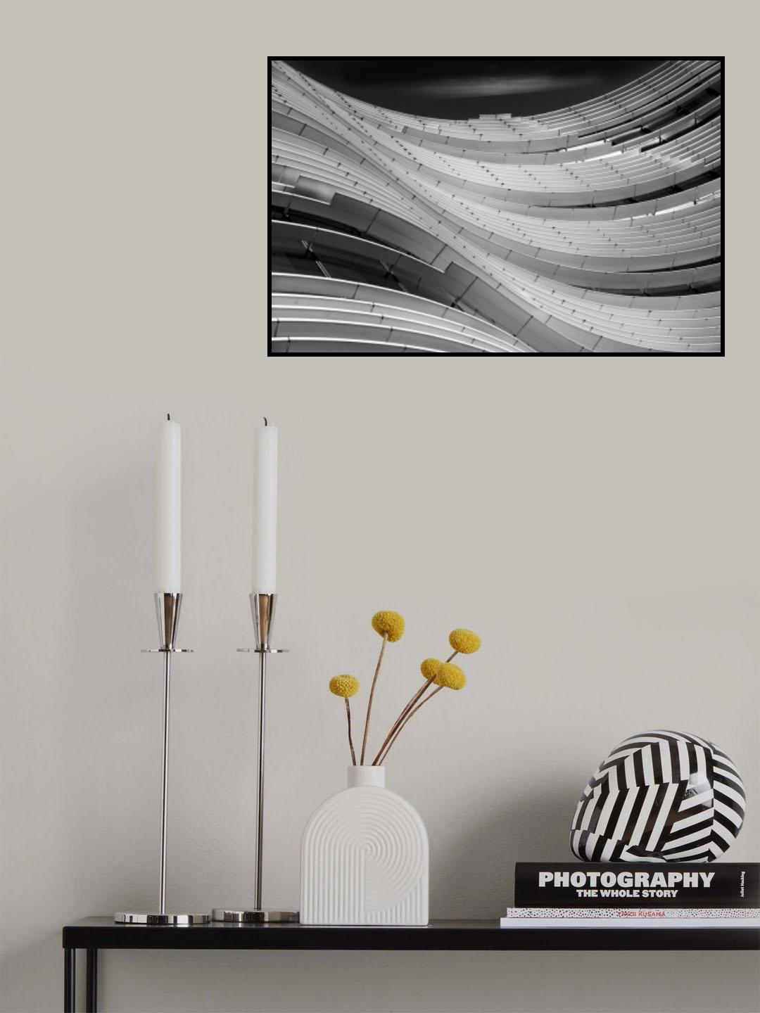 WAVES ... Kö Bogen - Dusseldorf Poster och Canvastavla
