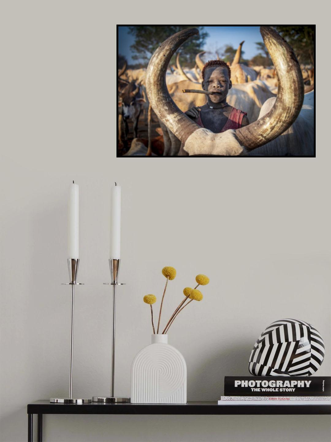 FRAME BOY-CHILDREN OF MUNDARI, SOUTH SUDAN 2021 Poster och Canvastavla