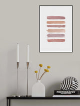 Dusty Rose Stripes Poster och Canvastavla