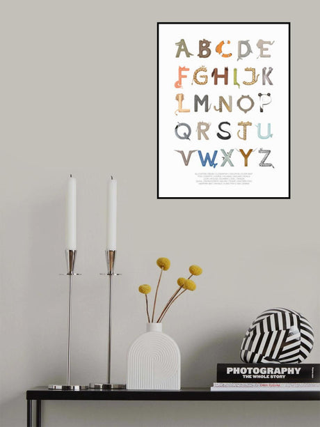 Animal Letters ABC Poster och Canvastavla