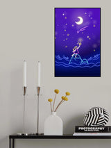 Neon Glow Girl Poster och Canvastavla