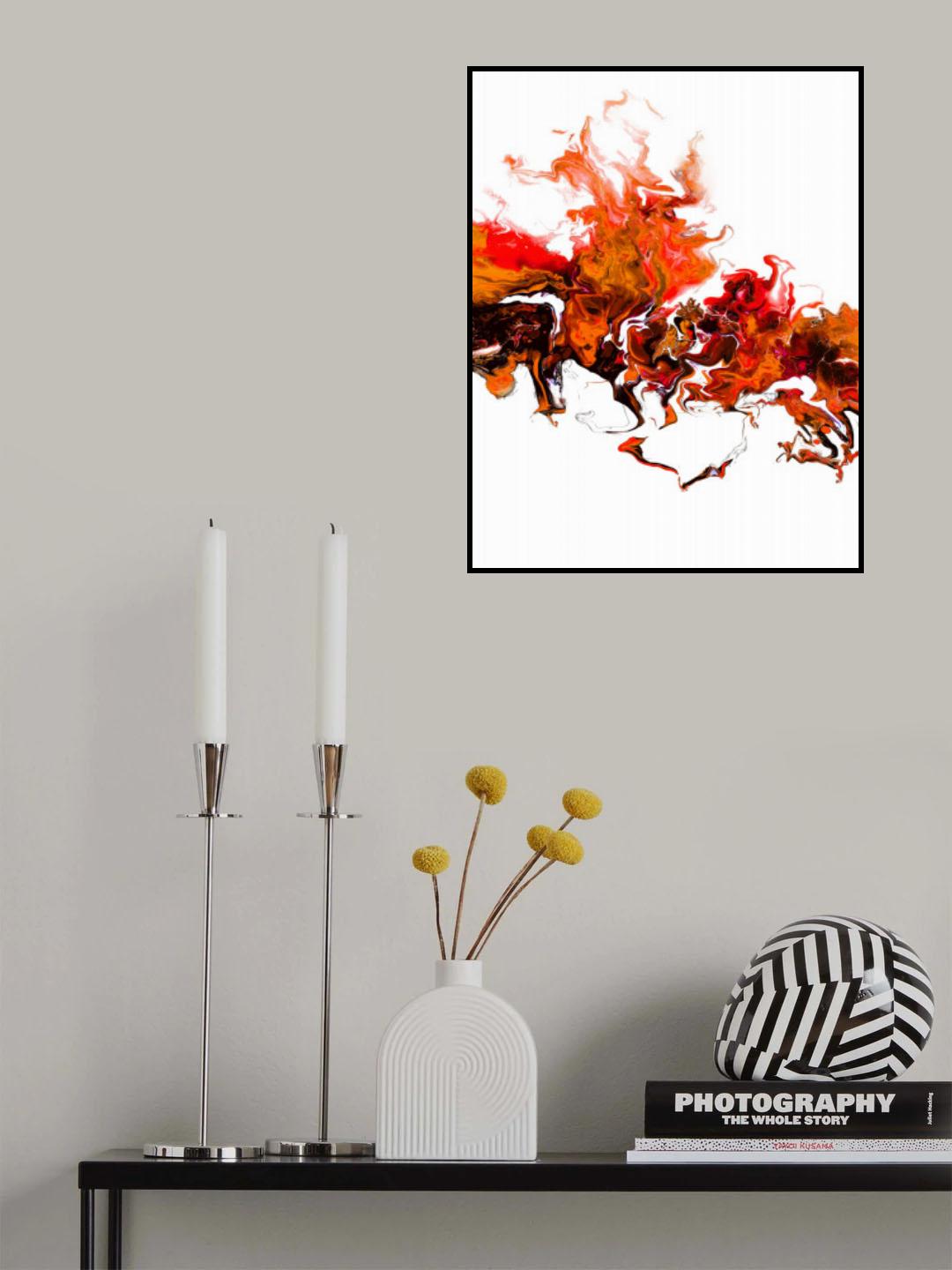 Colorful White Wave 1 Poster och Canvastavla