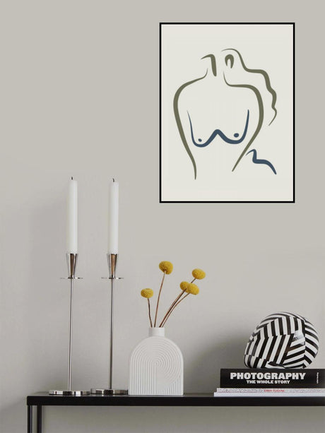 Minimal Bust Drawing Poster och Canvastavla