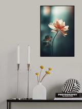 Coral Flowers At Night Poster och Canvastavla