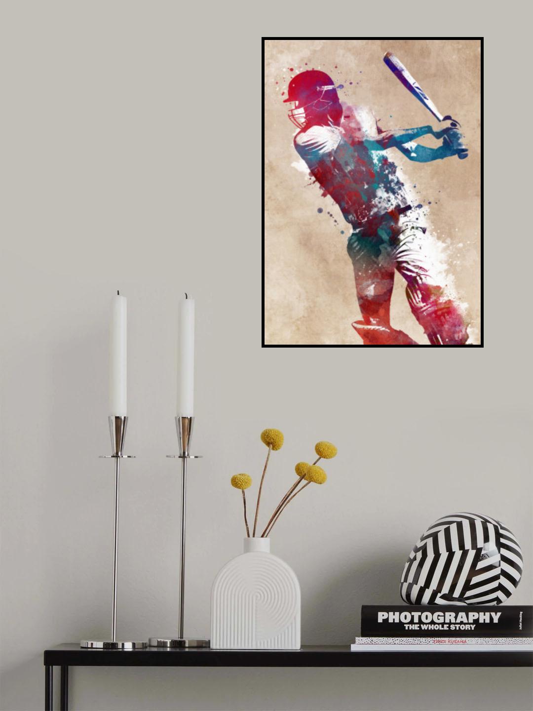 Baseball Sport Art 9 Poster och Canvastavla