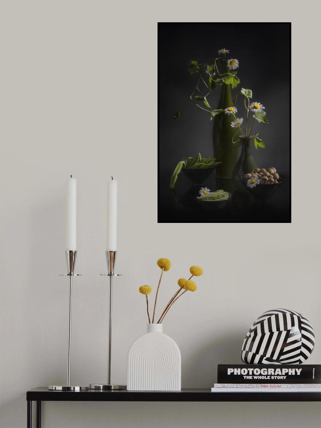 Daisy, Okra and Mushroom Poster och Canvastavla