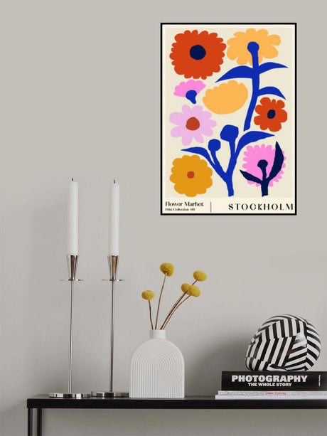 Flower Market. Stockholm Poster och Canvastavla