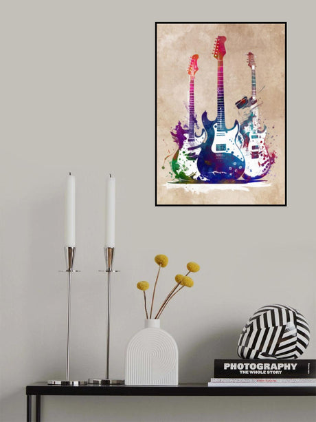 Three guitars Poster och Canvastavla