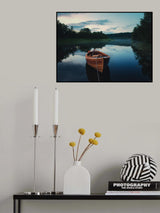 Boat in fog Poster och Canvastavla