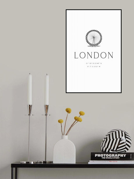 London city coordinates Poster och Canvastavla