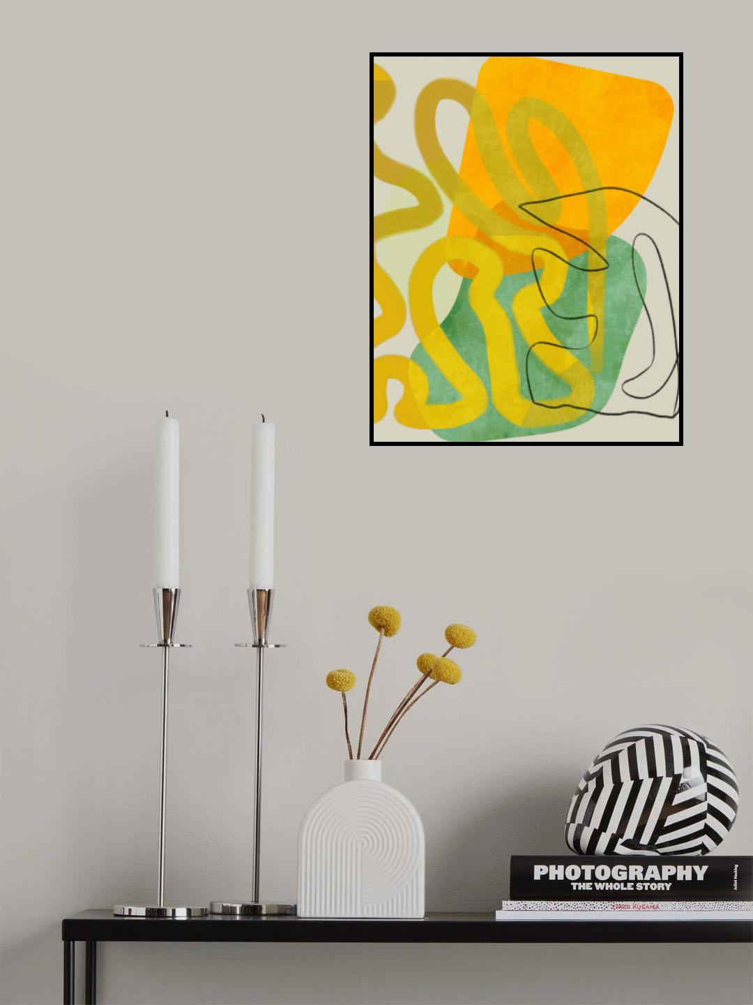 Painted Lines 8 Kopie Poster och Canvastavla