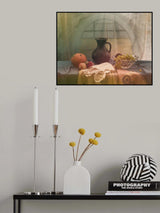 Still Life with Grapes  and Pumpkin Poster och Canvastavla