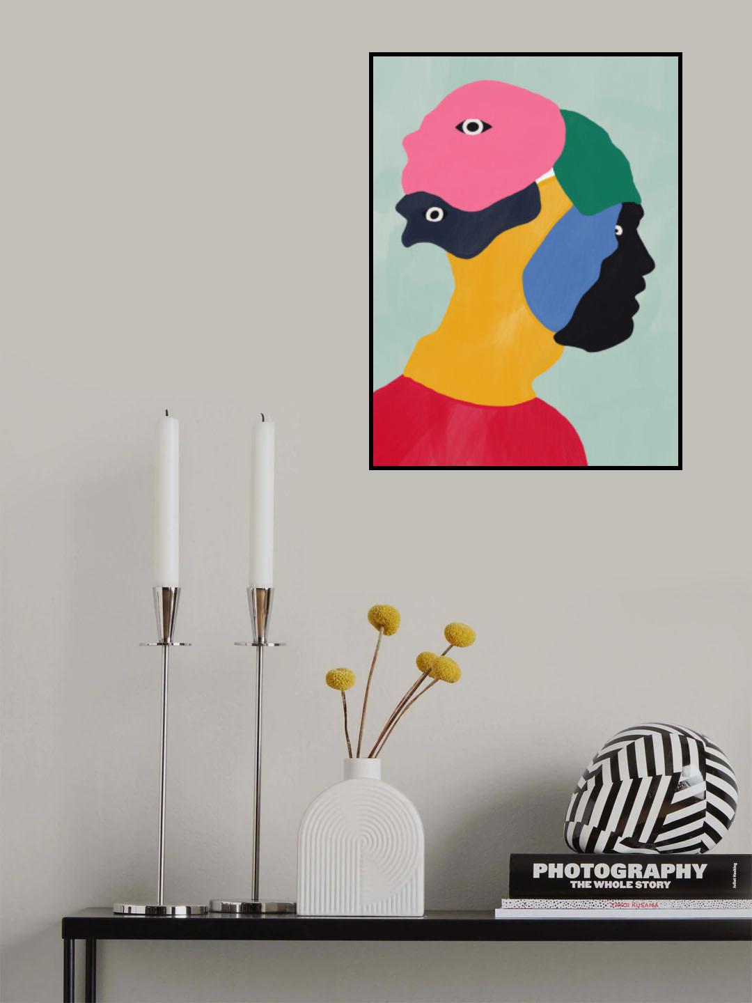 Hiding Behind Masks Poster och Canvastavla