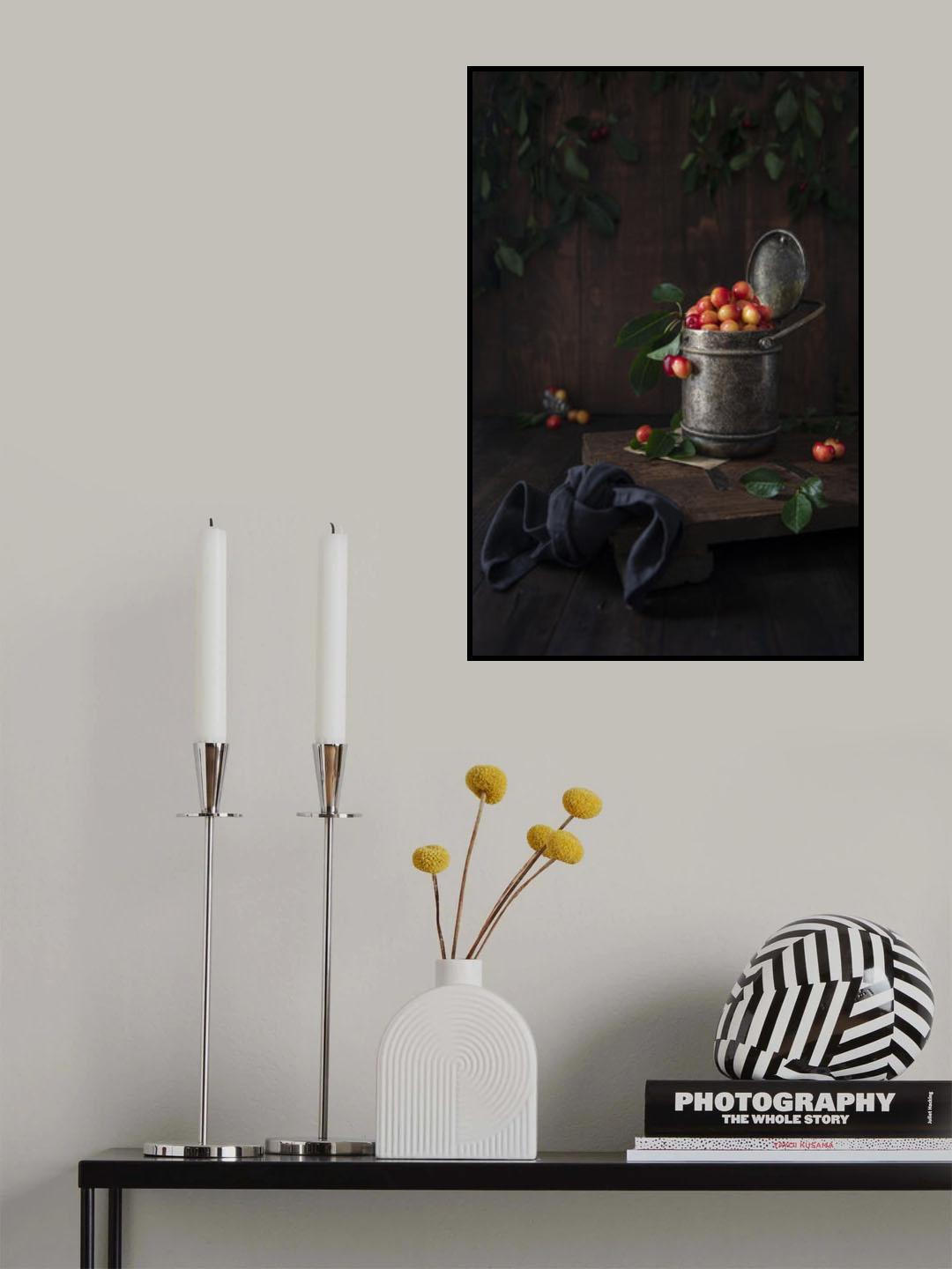 Yellow cherries Poster och Canvastavla