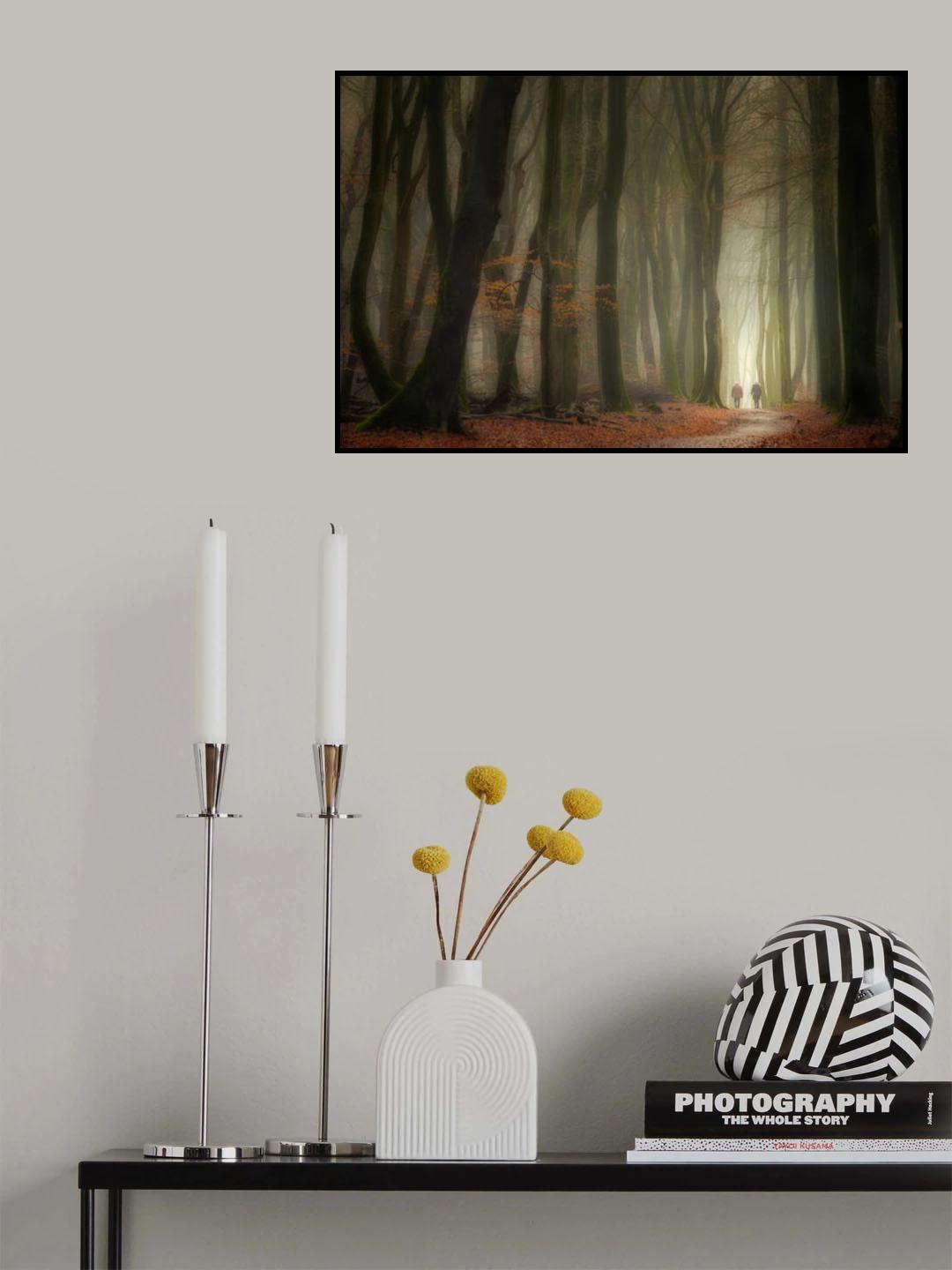 Walking in the forest of the dancing trees. Poster och Canvastavla