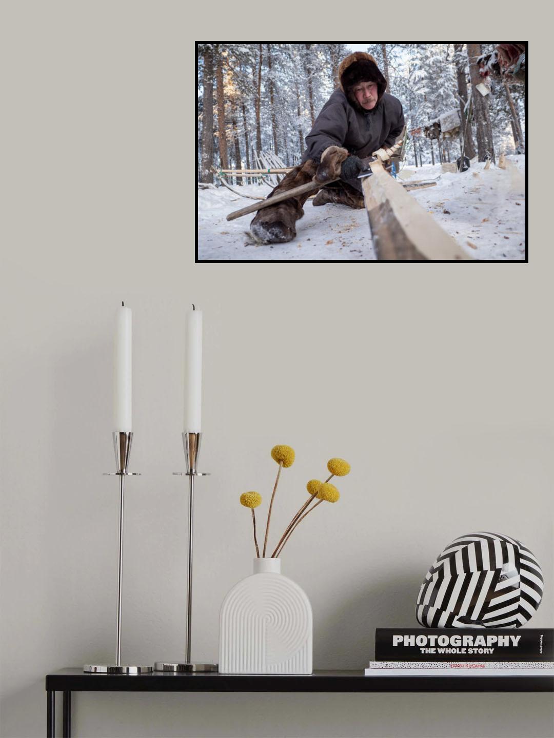 Manufacture of sledges Poster och Canvastavla