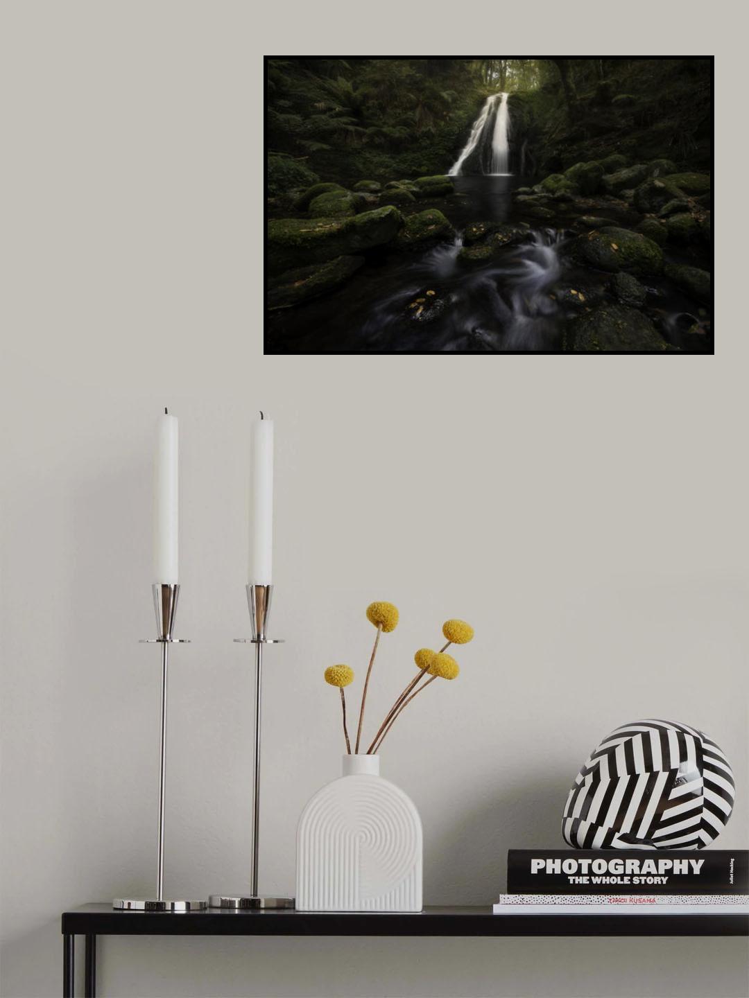 A Graceful Waterfall Poster och Canvastavla