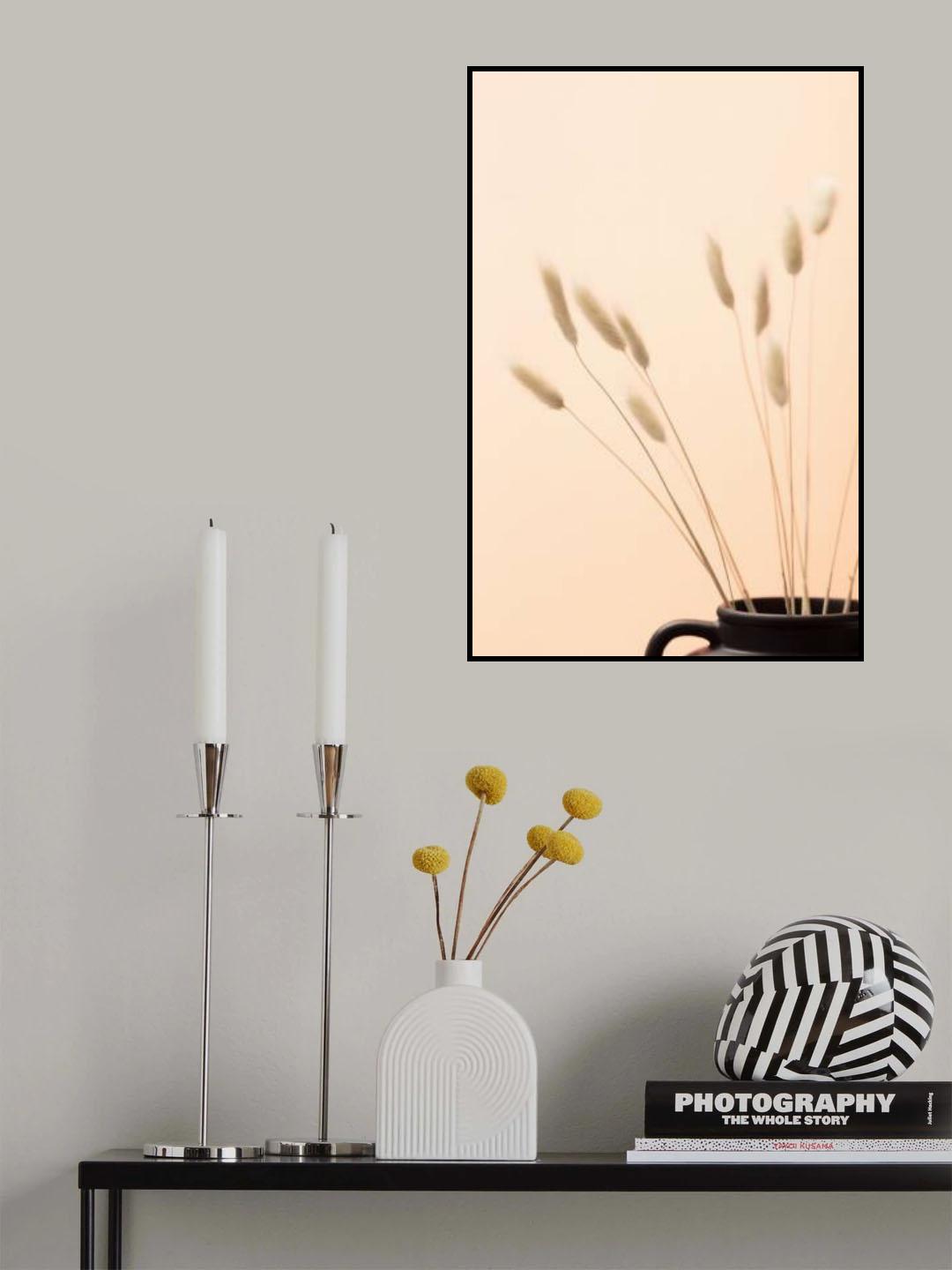 Bunny Grass Peach 01 Poster och Canvastavla