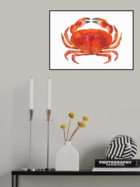 Watercolour Crab Poster och Canvastavla