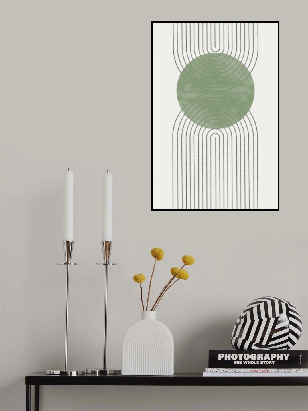 Green Moon No2. Poster och Canvastavla
