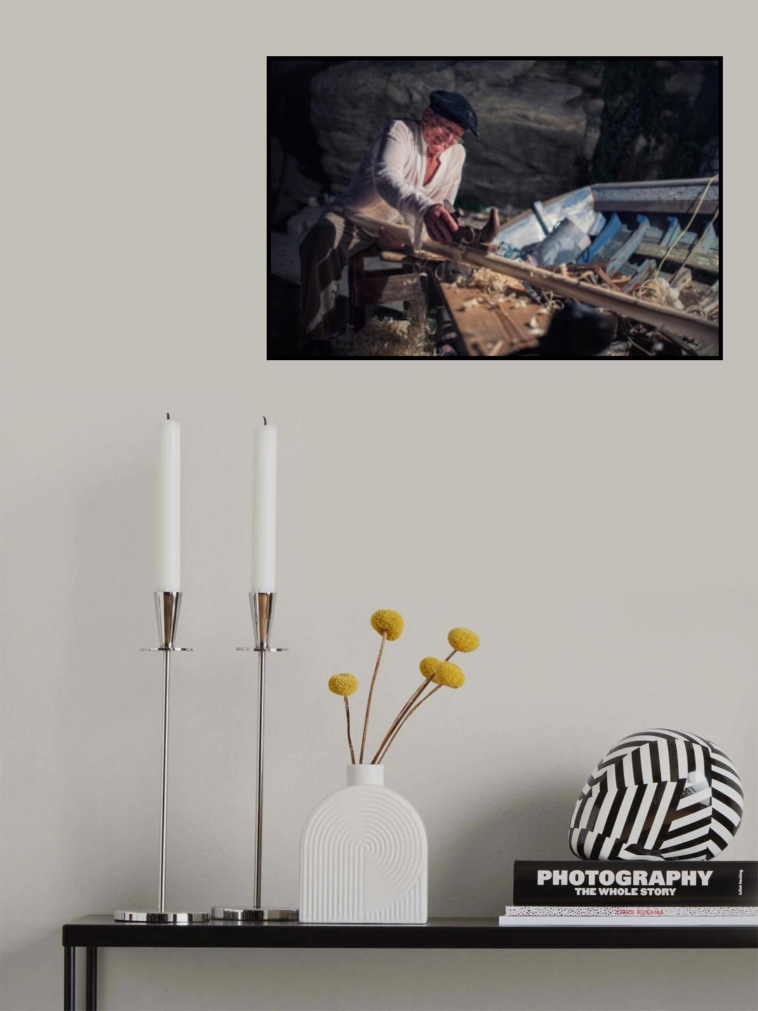 Old fishermann Poster och Canvastavla