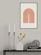 Orange Minimalist Arch Poster och Canvastavla
