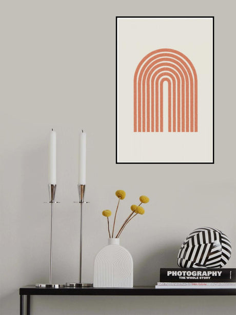 Orange Minimalist Arch Poster och Canvastavla