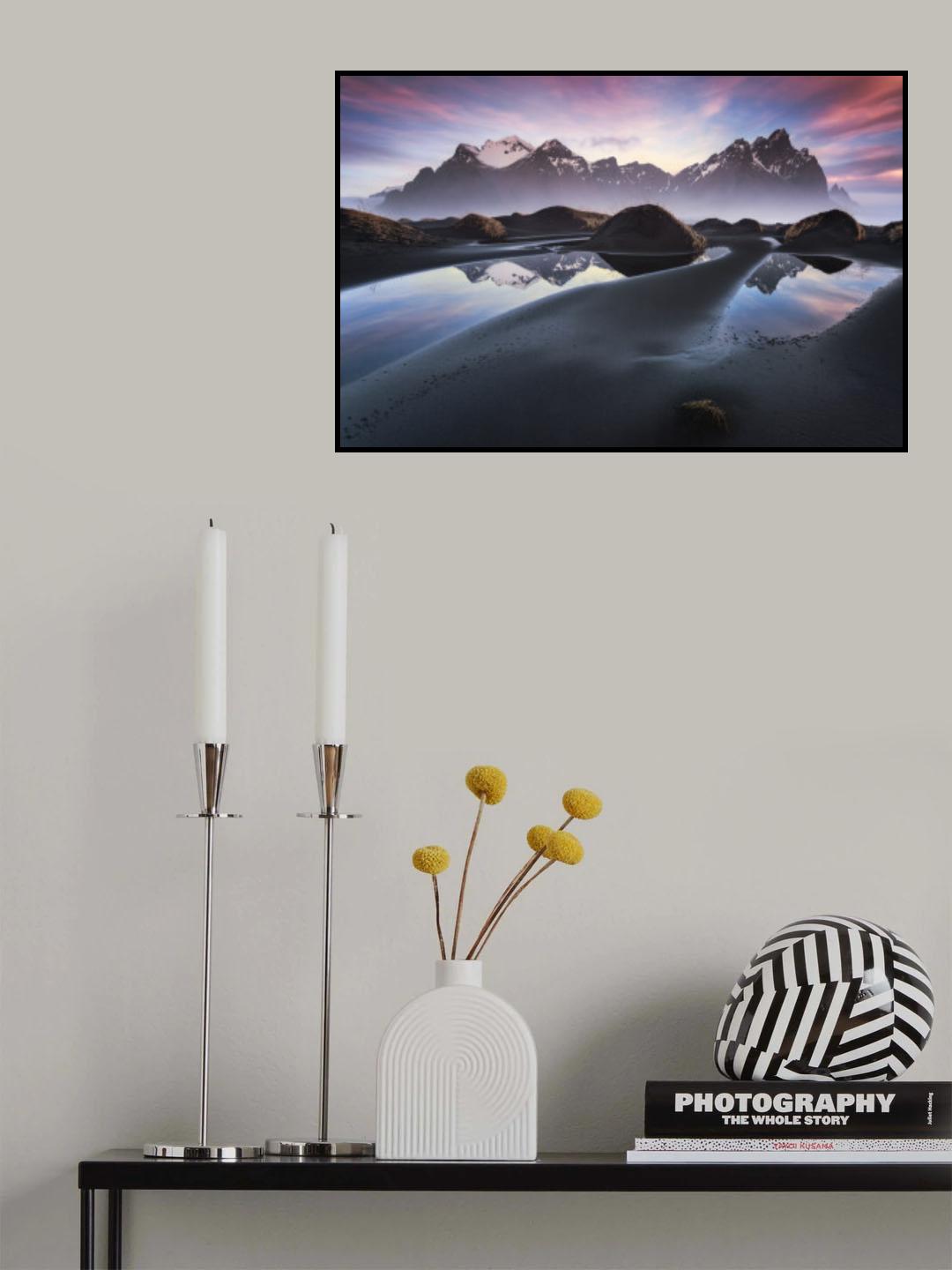 Glowing Vestrahorn Poster och Canvastavla