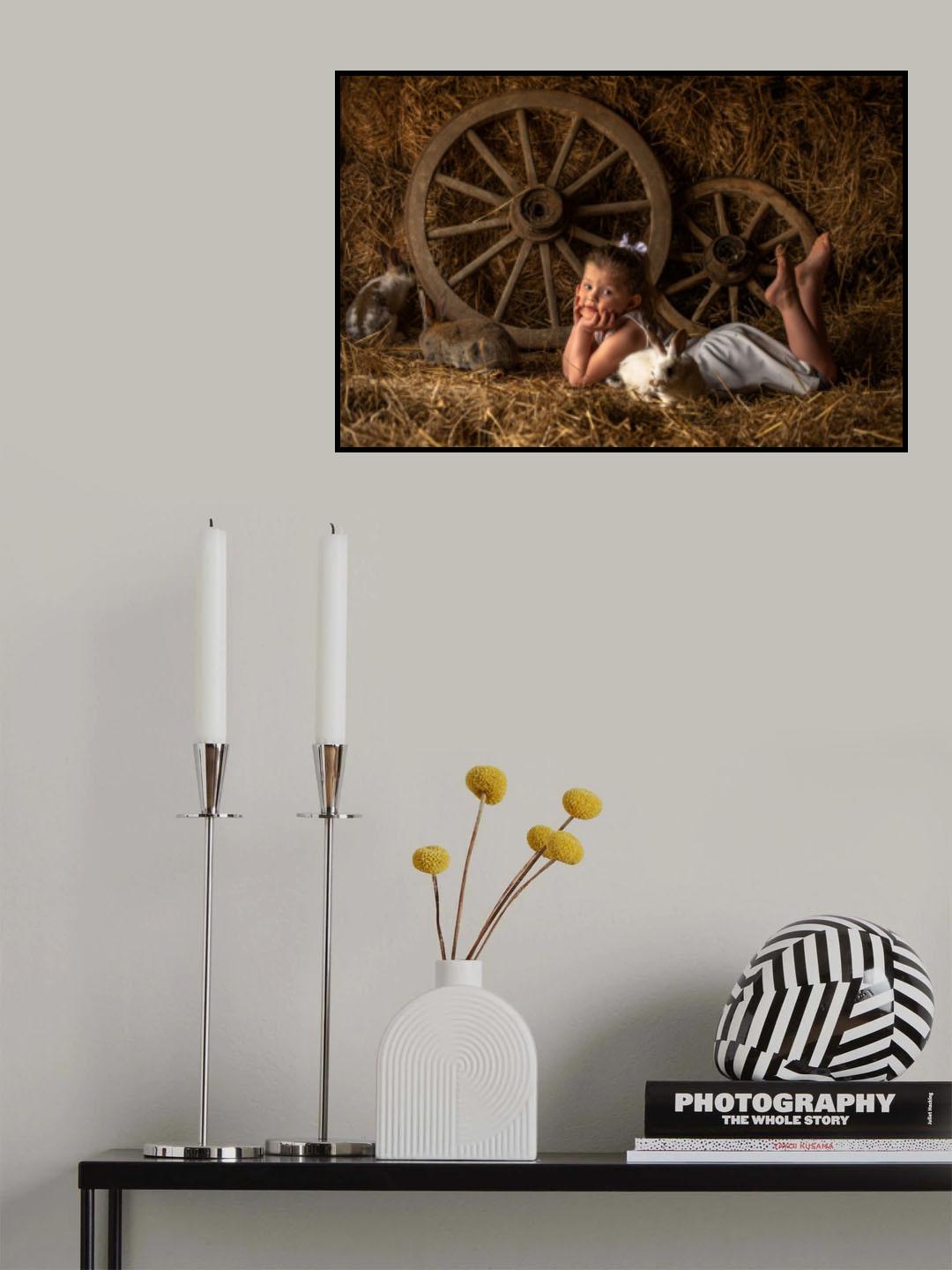 Tisa and her bunnies Poster och Canvastavla