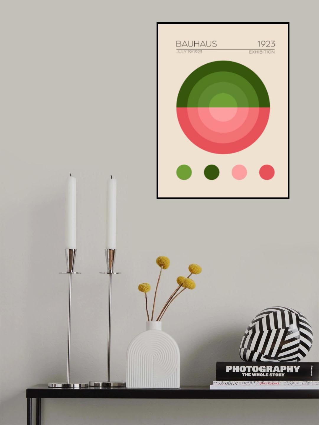Bauhaus Yesil Daire Poster och Canvastavla
