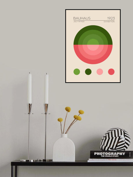 Bauhaus Yesil Daire Poster och Canvastavla